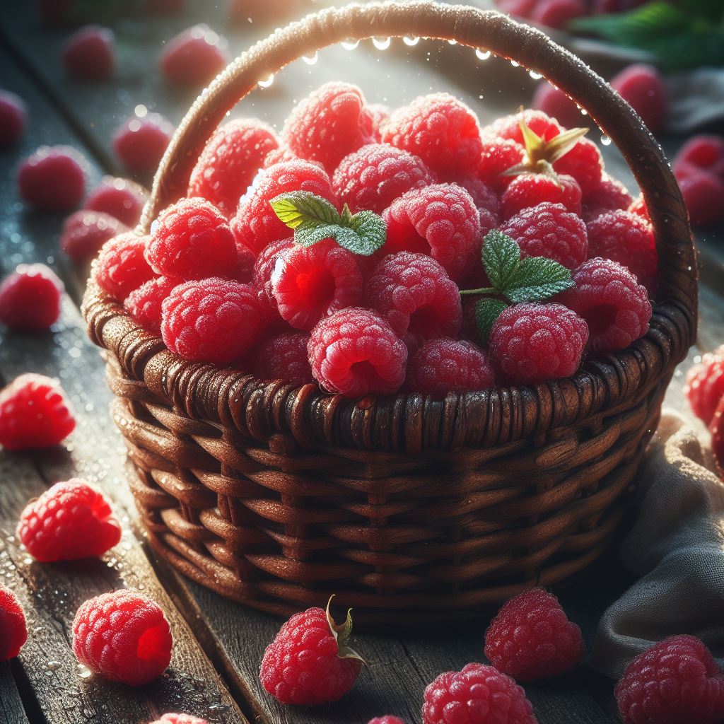 Framboises fraîches sélectionnées